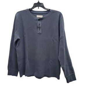 Everlane Men's Crewneck Henley - Dark Blue